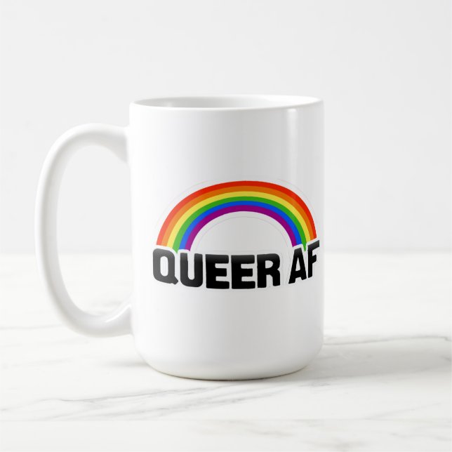 QUEER AF COFFEE MUG (Left)