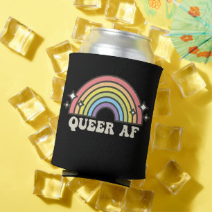 Queer AF Rainbow Gay Lesbian Trans Bisexual LGBTQ Can Cooler