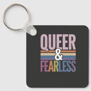 Queer and Fearless LGBT Pride Month Ally Key Ring