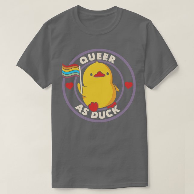Queer as Duck Pride by Tobe Fonseca T-Shirt (Design Front)
