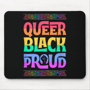 Queer Black Proud Juneteenth Gay Pride Blm Fist Pr Mouse Pad