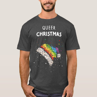 Queer Christmas Santa Hat LGBTQ Pride Gay T-Shirt