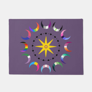 Queer Crescent Pride Moons Doormat