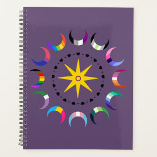 Queer Crescent Pride Moons Planner