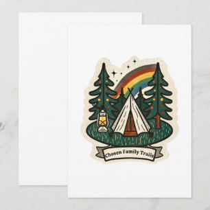 Queer Family Camping – LGBTQ Pride Outdoor  Invitation