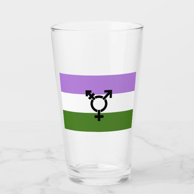 Queer - Gender Queer Pride Glass (Front)