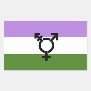 Queer - Gender Queer Pride Rectangular Sticker