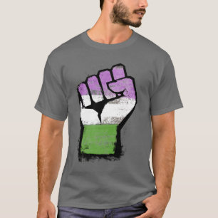 Queer / Genderqueer Pride Fist T-Shirt
