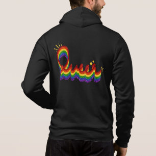 Queer Glitter Pride Rainbow Hoodie