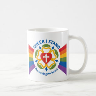 "Queer I Stand" mug