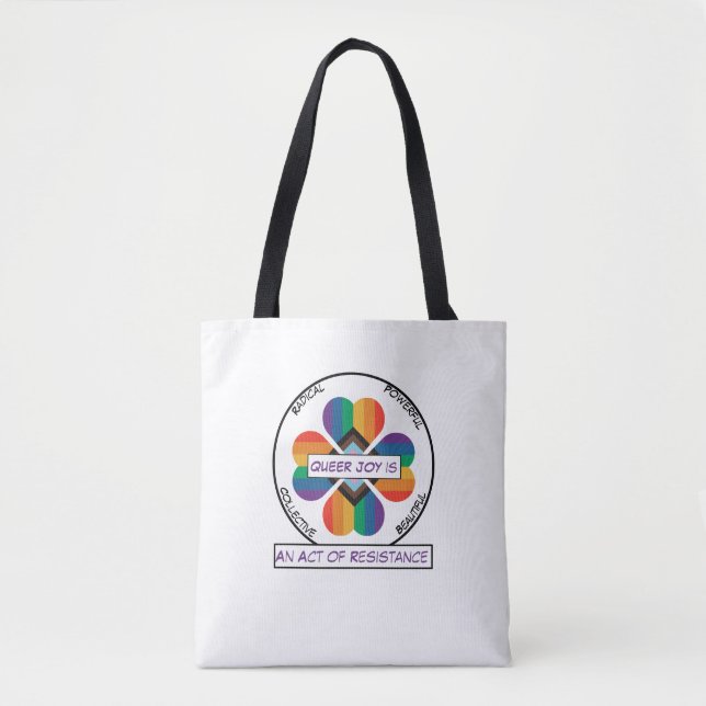 Queer Joy is Resistance Tote Bag (Front)