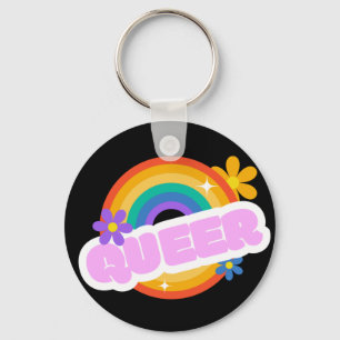 Queer. LGBT+Pride. card Keychain