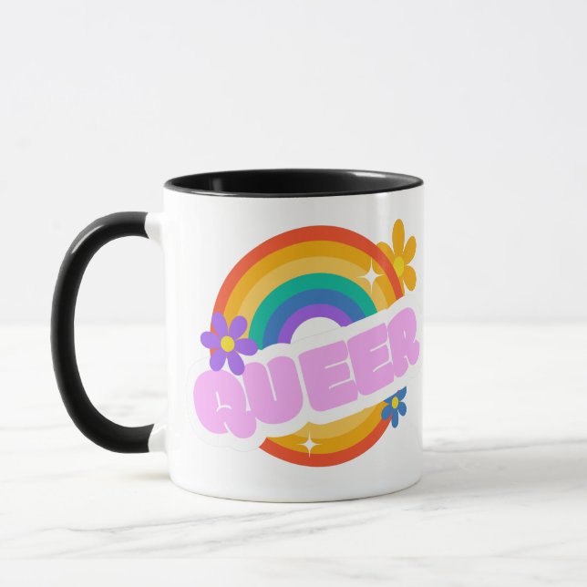 Queer. LGBT+Pride.     Mug (Left)