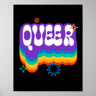 Queer. LGBT+Pride. Rainbow. Poster