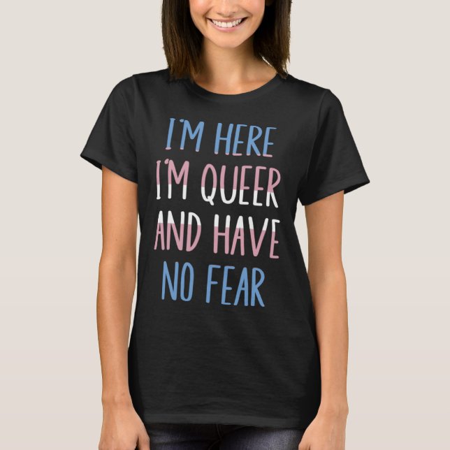 Queer LGBT Trans Pride Transgender Flag T-Shirt (Front)