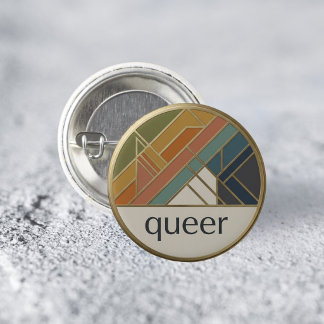 Queer Minimalist Pronoun LGBTQ Pride Pin