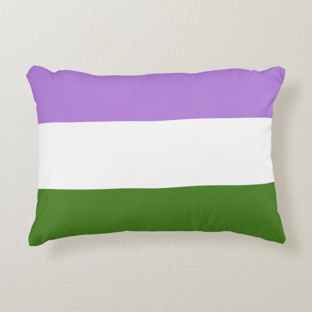 Queer Pride Flag Decorative Cushion (Front)