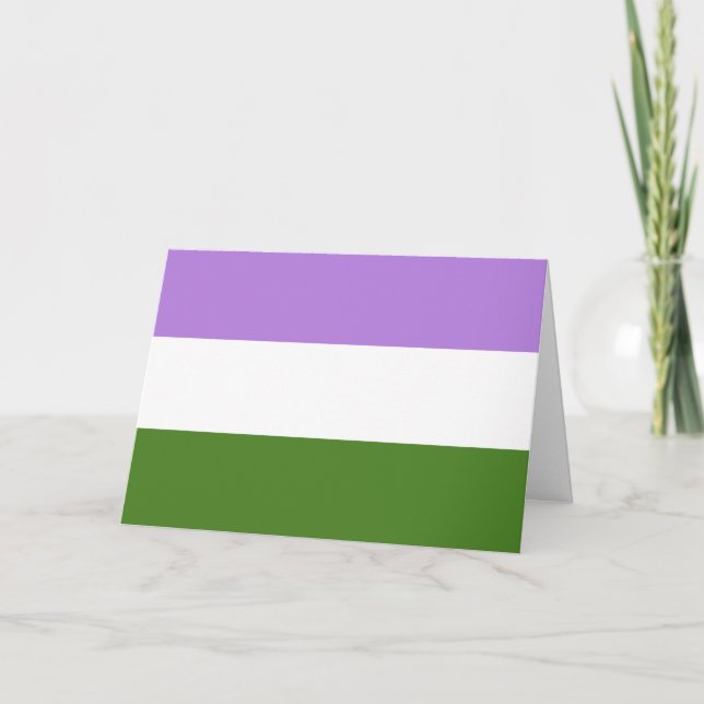 Queer Pride Flag Holiday Card (Front)