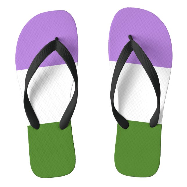 Queer Pride Flag Jandals (Footbed)