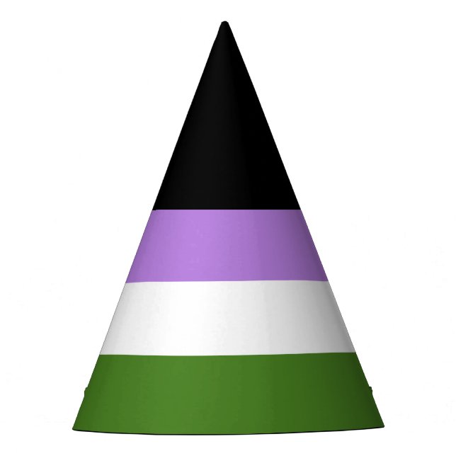 Queer Pride Flag Party Hat (Front)
