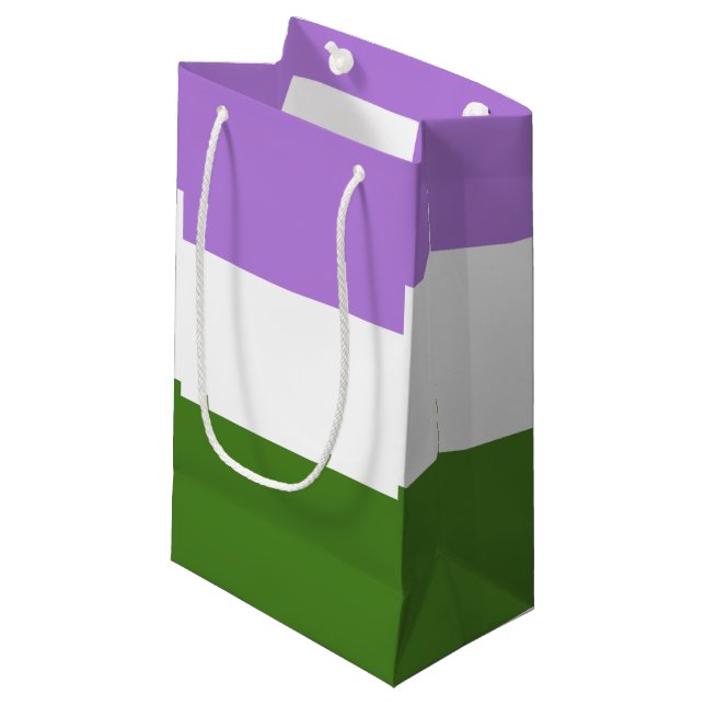 Queer Pride Flag Small Gift Bag (Front Angled)