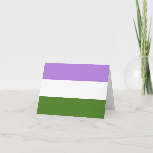 Queer Pride Flag Thank You Card (Front)