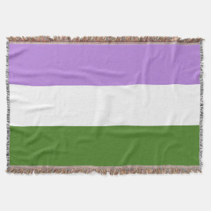 Queer Pride Flag Throw Blanket