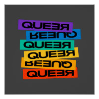 Queer- pride gay with rainbow colour    