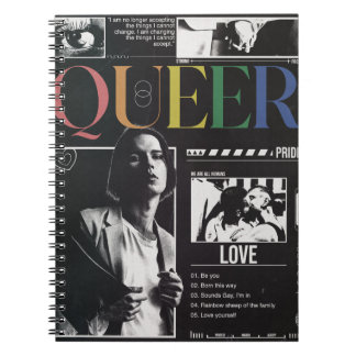Queer Pride LGBTQ+ Modern Brutalist Notebook