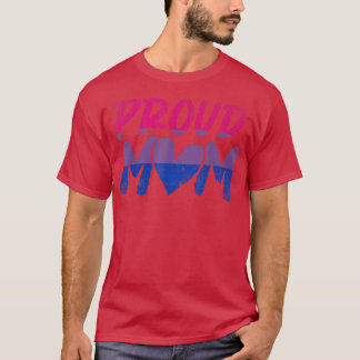 Queer Pride Month Biseuality Flag Proud Mom Biseua T-Shirt