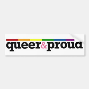"Queer & Proud" Bumper Sticker