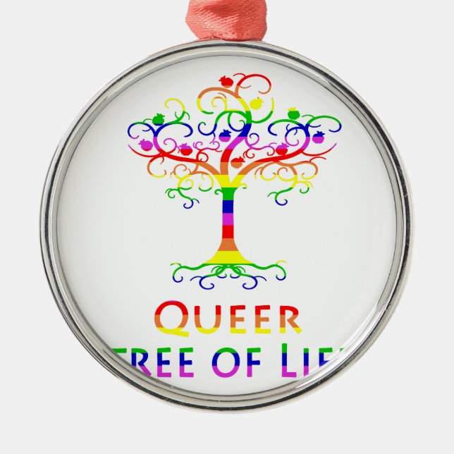 Queer Tree of Life Zazzle.png Metal Tree Decoration (Front)