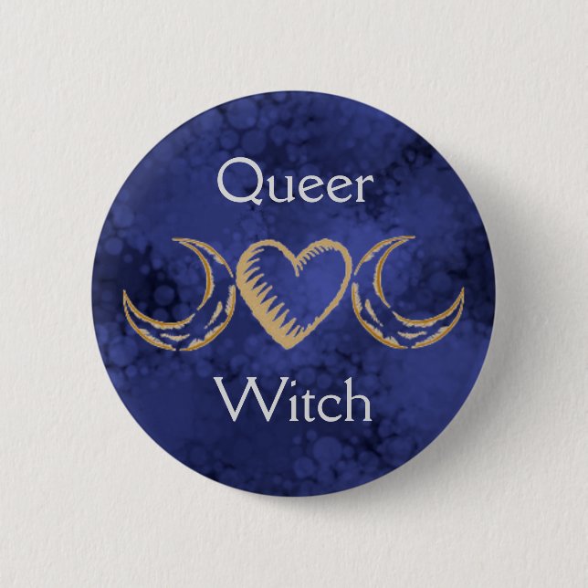 Queer Witch 6 Cm Round Badge (Front)