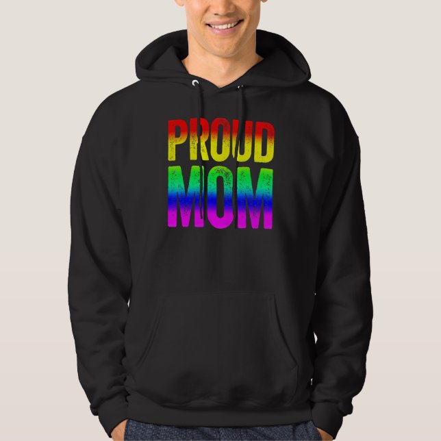 Queer Women  Proud Mum Lesbian Lgbtq Pride Month L Hoodie (Front)