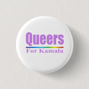 Queers for Kamala / Kamala Harris 3 Cm Round Badge