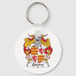 Queiroz Family Crest Key Ring