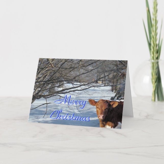 QuellaSnowyChristmas-customise Holiday Card (Front)