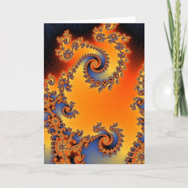 Quenched Double Spiral Greetings Card (Front)