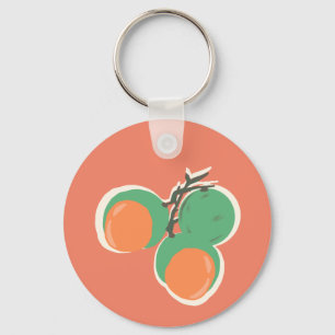Quenepas Spanish Limes Fruit Hand Drawn         Key Ring