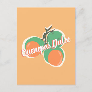 Quenepas Spanish Limes Fruit Hand Drawn Postcard