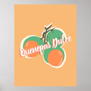Quenepas Spanish Limes Fruit Hand Drawn          Poster