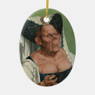 Quentin Massys - A Grotesque Old Woman, 1515 Ceramic Tree Decoration