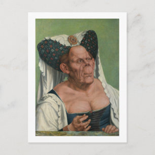 Quentin Massys - A Grotesque Old Woman, 1515 Postcard