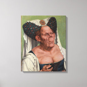 Quentin Matsys - A Grotesque Old Woman Canvas Print