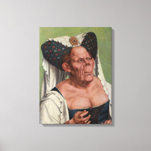 Quentin Matsys - A Grotesque Old Woman Canvas Print