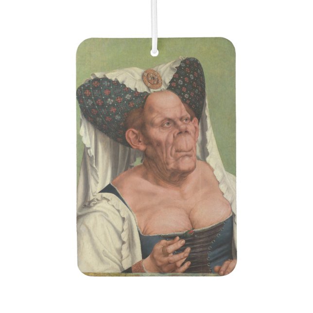 Quentin Matsys - A Grotesque Old Woman Car Air Freshener (Front)