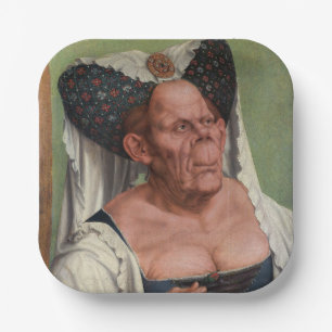 Quentin Matsys - A Grotesque Old Woman Paper Plate