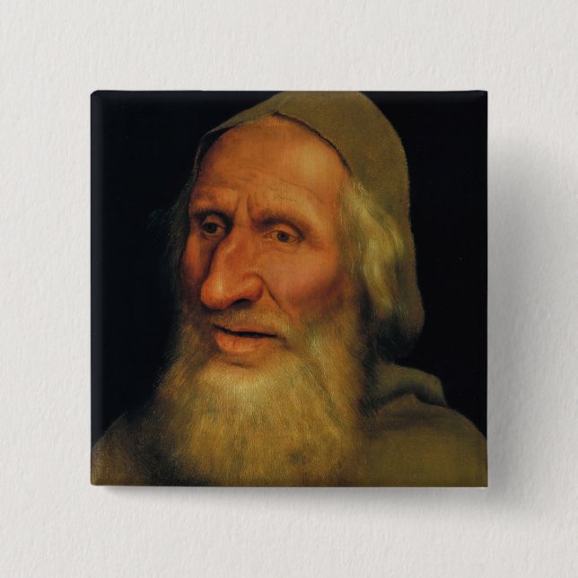 Quentin Matsys - Head of an Old Man 15 Cm Square Badge (Front)