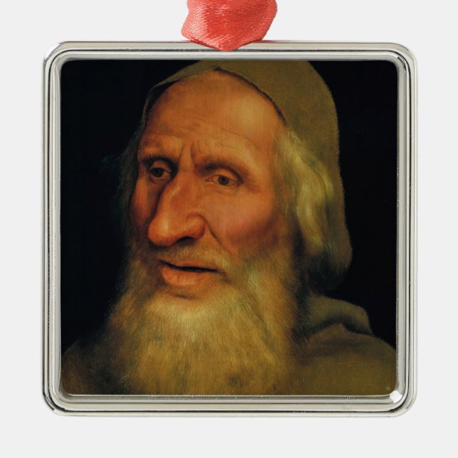 Quentin Matsys - Head of an Old Man Metal Tree Decoration (Front)