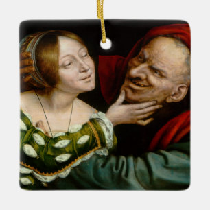 Quentin Matsys - Matched Lovers Ceramic Ornament